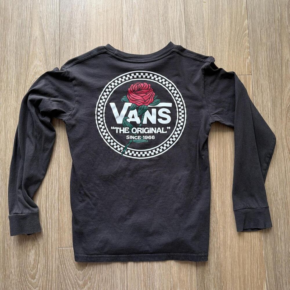 Vans black rose graphic tee Size M - Picture 2 of 4
